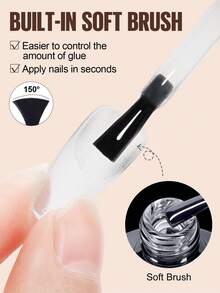TOMICCA 30ml/1支 LED/UV 可固化指甲凝胶，持久速干，适合居家美甲DIY和美容院使用。 - 無色 - 查看 4