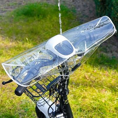 1 pieza Cubierta para manillar de bicicleta eléctrica, Cubierta protectora universal impermeable para panel de instrumentos, Equipo para montar al aire libre, Adecuado para la mayoría de bicicletas eléctricas, ciclomotores y motocicletas ligeras, Ideal para montar en días lluviosos, ir al trabajo, repartidores, montar al aire libre y protección del vehículo, Cubierta de lluvia para bicicleta eléctrica, Regalo ideal para entusiastas del ciclismo