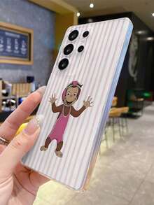 Cute Pink Mischievous Monkey New Arrival Anti-Drop Phone Case Compatible With IPhone XSMax/11/13ProMax/12/12Pro/12ProMax/13/14Pro/15ProMax/14/14Pro/11ProMax/15/1Pro/16ProMax XR, Galaxy, 6 - Multicolor - View 3