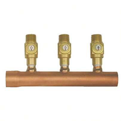 Willow Springs WSD1257503V Colector con Cabezal de Sudor de 1-1/4" x 3/4" PEX Crimp-3 Loop