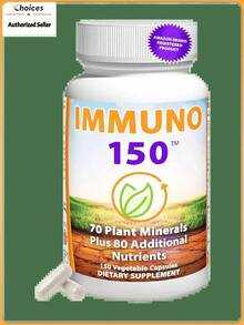 Immuno 150 Multivitamin & Mineral Complex – 70 Plant-Based Minerals, 13 Essential Vitamins & Antioxidants |   Daily Immune Wellness Support |   Gluten-Free Plant-Based Capsules |   150 Count - 1瓶 - 查看 1