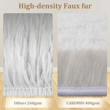 Runner Rug for Bedroom Living Room 2x6 Feet Shag Fluffy Area Rugs Soft Plush Carpet Thick Long Fur Rug for Hallway Beside Nursery Room Home Decor Mats White - 2 x 6 pies - Ver 3