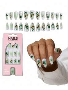 Bộ 24 móng giả hình quả anh đào Nailsbase, kèm 1 gel dán và 1 dũa móng, dụng cụ làm móng chuyên nghiệp, lý tưởng cho các buổi tiệc, hẹn hò, ngày lễ của phái nữ và các bạn gái. - Nhiều màu - Xem 3