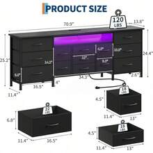 Television Stands & Entertainment Centers - Black - View 2