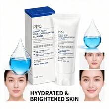 100毫升氨基酸保湿洁面乳 - 温和深层清洁，洗后不紧绷，保湿滋润，细致毛孔，清爽舒适，适合所有肤质，男女通用，可作为节日礼物 - 白色 - 查看 10