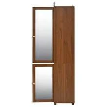 Wardrobe With Mirror And Open Clothes Rack – Compact Wardrobe, Practical Storage Space With Drawer And 2 Doors, Ideal For Bedroom And Hallway. - 自然色 - 查看 8