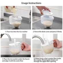 1pc 360° Rotatable Visual Design Rice Grain Nut Storage Dispenser! 6-Compartment Grain Rice Press Storage Jar With Measuring Cup Pest & Moisture Roof Design, Kitchen Dry Food Storage Box / Food Dispensing Bucket, Suitable For Home Kitchen Pantry, Convenient For Categorized Rice Storage, Space-Saving Modern Kitch - Multicolor - View 8