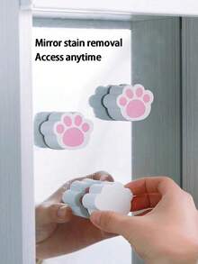 1pc Mirror Cleaning Wet Wipes, Bathroom Glass Mirror & Faucet Descaling Cleaning Sponge, Magic Wipe To Remove Stains Without Leaving The Bathroom - Multicolor - View 8