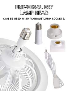 可旋转 40W 二合一吊扇灯，带遥控器，E27 转换灯座，适用于卧室和客厅 - 均碼 - 查看 9