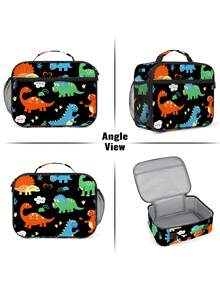 可重复使用保温软午餐袋，返校午餐盒，防漏保冷袋，男女通用 - 綠色 - 查看 10