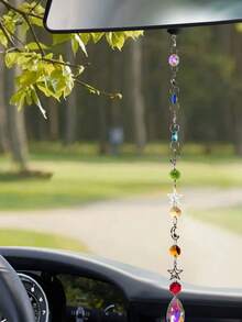 3pcs Crystal Wind Chimes With Planet, Star, Moon And Sun Decor, Home Living Room Decoration, Holiday Gift - Multicolor - View 8