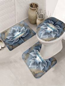 Bộ 1/3/4 món gồm rèm tắm in hình lá phong và phong cảnh biển màu xám, xanh dương, nâu; Phong cách sang trọng nghệ thuật, chống thấm nước và chống mài mòn; Bao gồm 12 móc treo, bọc bồn cầu, thảm tắm và thảm trải sàn; Được làm từ vải nhựa chất lượng cao, có thể giặt máy và chống nấm mốc, lý tưởng cho trang trí phòng tắm. - Nhiều màu - Xem 13
