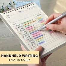 1pc A5 Daily Planner Notebook - 80 Pages, Organizer For Office & School Schedules And Tasks - Multicolor - View 2