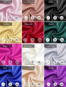 6-12pcs Multi-Colored Satin Napkins, Soft & Smooth Green Silk Napkins, Foldable Into Crown, Opera Fan, Triangle, Rose, French Pleat, High Handle Cup Ear, Suitable For Room, Table, Home Decoration, Suitable For Festivals, Parties, Birthdays, Weddings And Dinners - Multicolor - View 8