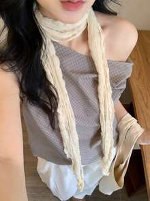 1pc Women's Long Chiffon Scarf/Headscarf, Multifunctional Neck Scarf Accessory, Fashion Clothing Accessory, Casual Outdoor Daily Wear,Beach,Holiday,Accessories,Travel Essential - Multicolor - View 8