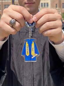 1/3/5 Pcs Personalized Graduation Acrylic Keychains, Custom Text Keychains, Multiple Patterns To Choose From, Two Sizes To Choose From, Perfect For 2026 Graduation Gift For The Year, Stylish And Simple Design, Suitable For Him/Her, Perfect School Supplies, Back To School, Office, Dormitory, Middle School Students - Multicolor - View 5