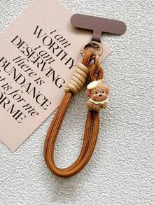 1pc Cute Dog Themed Woven Phone Lanyard, Bracelet, Keychain, Anti-Lost Accessory For Women - Multicolor - View 6
