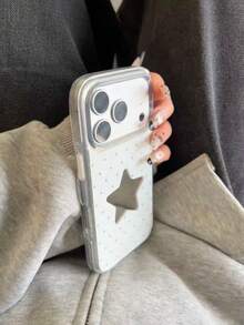 Mirror Star Phone Case Compatible With Apple 17, Mirror 16 Pro Max New 17 Pro Women 15 Pro Anti-Fall 14 Pro Protective Cover 15 Premium Full Coverage 18 Pro Max Polka Dot 18 - White - View 2