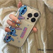 Disney Stitch Full Coverage Graphic Phone Case Suitable For IPhone 17/17 Pro/17 Pro Max/17 Air/16/15/14/13/12/11/X Series, IPhone 17 Pro Max Phone Case, IPhone 17 Pro Phone Case, IPhone 17 Phone Case, Christmas Gift For Girlfriend - Clear - View 3