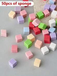 100pcs Mini Sponge Blocks With 4-Claw Clips, Manicure Tools, Nail Polish, Gradient Color Gel, Nail Gel Sponge - Multicolor - View 12