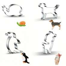 Khuôn làm bánh quy/bánh ngọt hình động vật hoạt hình bằng thép không gỉ, dụng cụ làm bánh DIY - Xem 6