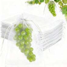 [Bolsa Reutilizable de Protección de Plantas] Bolsa Reutilizable de Protección de Frutas y Verduras | Cubierta de Malla de Polipropileno con Cordón, Adecuada para Uvas, Manzanas, Cítricos - Barrera Multiusos contra Plagas de Jardinería - A - Ver 14