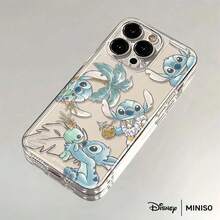 Miniso 1 chiếc ốp lưng điện thoại họa tiết Stitch nhiệt đới của Disney, phù hợp với iPhone 17/17 Pro/17 Pro Max/17 Air/16/15/14/13/12/11/X Series. Ốp lưng iPhone 17 Pro Max, ốp lưng iPhone 17 Pro, ốp lưng iPhone 17. Quà tặng Giáng sinh cho bạn gái. - Trong suốt - Xem 1