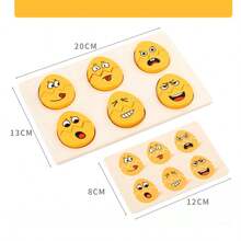 Montessori Emotion Matching Game, Joyful, Angry, Sad, Happy Expression Cognitive Puzzle Toys For Toddlers And Kids - Multicolor - View 10