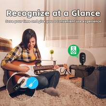 A8 Wireless Guitar System UHF 2 Modes, Rechargeable Li-Battery, 100ft Range, Plug & Play For Guitar, Bass, Violin, Keyboard - Black - 黑色 - 查看 4