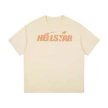 Men's Soft Breathable 100% Cotton Graphic Tee Flame Star Print Casual Streetwear For Everyday Wear Summer 2026 - Màu be - Xem 2