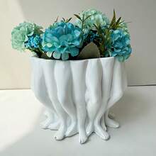 1pc Creative Human Body Shaped Drainage Hole Design Resin Flower Pot, Artistic Desktop Planter, Home Decor Accessory, Creative Housewarming Gift - Flowerpot - View 2