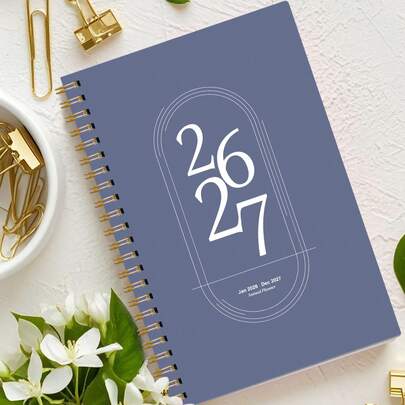 BUBU Sổ kế hoạch tối giản 2026-2027, sổ tay lập kế hoạch hàng tuần và hàng ngày trong 24 tháng, giúp tăng năng suất và dễ dàng sắp xếp công việc, lý tưởng cho nhiều người dùng, đồ dùng học tập, phụ kiện bàn làm việc văn phòng, quà tặng tri ân giáo viên, quà tặng Ngày của Mẹ.