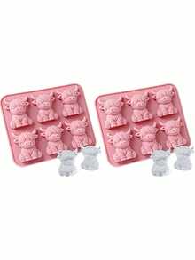 1个迷你高地牛冰格，制冰模具，制冰器，可爱奶牛硅胶冰格，夏季降温必备，适用于威士忌鸡尾酒、啤酒、咖啡和各种饮料，派对必备，可重复使用的动物甜点模具，送给朋友和奶牛爱好者的理想礼物。 - 彩色 - 查看 17