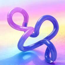 彩虹电镀金属手指减压训练器，炫彩金属慢回弹挤压玩具，成人专注力训练及焦虑缓解手部锻炼工具，适用于办公室减压/学习辅助/习惯管理/桌面玩具 - 彩色 - 查看 10