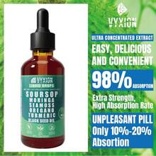 VYXION Pure Soursop 10 In 1 Liquid Drops Extract - Seamoss,Moringa,Black Seed Oil,Turmeric,Oregano Liquid Drops - Healthcare,Fitness,Natural Wellness Blend - 100g - 查看 4