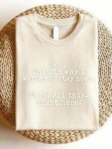 See This Is I Wanted To Stay Home Shirt, Funny Sayings-Shirt, Sarcastic Tee, Friends, Introvert Shirts, Humor-Shirts, This All This Right Here Tees-61 - 杏色 - 查看 17