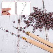 500Pcs Micro Rings Hair Extensions Tool Kit, 5 Colors Optional Silicone Micro Links Beads With Pliers, Pulling Needle, Comb, Clips & Rubber Bands, DIY Hair Extension Installation Tools Set For Salon Home Use - View 4
