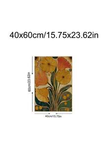 1pc Mid-Century Botanical Flower Tulip Art, Orange And Green Vintage Decor, Festival Gift,Suitable For Bedroom,Living Room,Kitchen,Wall Arts,Wall Decor,Home Decor,Room Decor, Canvas Wall Art, Posters, Wall Art With Frame, Optional Frame ﻿ ﻿ - A - View 18