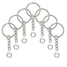 50PCS Metal Blank Keyring Keychain Split Rings With Open Jump Ring Chain Climbing Buckles Carabiner Keychain Rings Accessories - Keychain - View 7