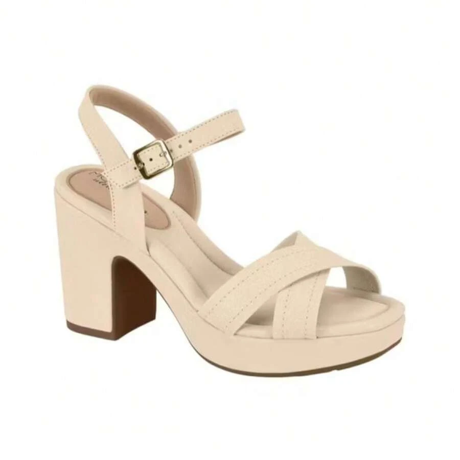 Women's Ankle Strap Sandal With Platform For Comfort - Modare - 乳霜 - 查看 1