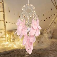 1PC Exquisite Hanging Ornament Dreamcatcher Pendant Forest Style Wind Chime Decoration Bedroom Decor Hanging Decoration Birthday Gift Moving Gift - 58-4592 Dreamy Horizon (Finished Product) - View 3