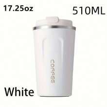 510ml Vacuum Insulated Travel Coffee Mug, Durable Double Wall Stainless Steel, Spill-Proof Lid, Reusable, Portable Minimalist Design, Keeps Coffee/Tea/Beer Hot/Cold, Christmas Gift, Premium Latte Cup, Suitable For Office, Home, Gym And Car - Multicolor - View 3