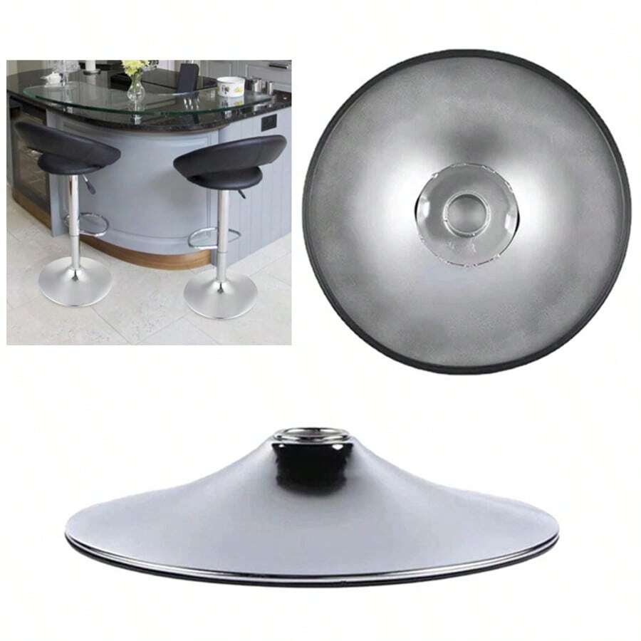 Replacement Pub Bar Stool Base Mount Plate Heavy Duty For Dining Room Chair - Silver - View 1