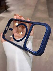 1 chiếc, Khung đỡ ống kính bằng kim loại cho iPhone 17, 17 Pro Max/Acrylic trong suốt, có nam châm hút, dùng được cho iPhone 16 Pro Max/ 15 Pro/ 14, 13/12/11. Thích hợp làm quà tặng Ngày Valentine/Sinh nhật/Ngày của Mẹ/Lễ Phục Sinh cho gia đình/bạn bè/chị em gái/bạn trai. - Màu xanh lam - Xem 3