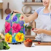 A Floral Pattern Juicer Dust Cover, Modern Style Polyester Print 40.5*18.5*24cm Home Decoration Appliance Cover, Dustproof, Washable Dust Cover - Full Coverage - View 3