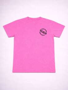 Stonewashed Basic Comfortable T-Shirt For Everyday Wear, Sizes PP To GG, Volcom Art Streetwear Urban Culture Street Fashion Street Graffiti Skater Skateboard Shirt Blouse Unisex Men's Women's 100% Cotton Top Premium Streetwear New Release Immediate Shipping Various Colors!! Plus Size - Rosa - 查看 2