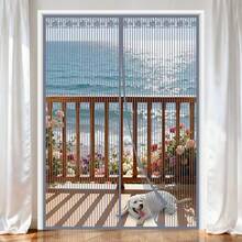 Extra Large Porta a rete magnetica autoadesiva, adatta per animali domestici, anti-zanzare, adatta per camera da letto, bagno, cucina, balcone - Maglia a rombi grigia - Versione aggiornata - Visualizzare 3