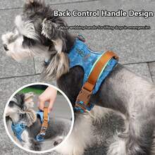 DomKim 小型/中型犬防挣脱透气网眼背心式牵引绳，配有易控手柄和可调节防拉扯宠物胸背带，适合日常散步、慢跑和训练。可调节防拉扯小型犬背心式牵引绳，带反光防挣脱宠物胸背带，方便遛狗。 - 淺藍色 - 查看 6