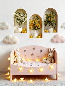 Zitronen Blumen und Mondsichel Vogelnest Musiknoten Wandaufkleber, abnehmbare Wandkunst Aufkleber, geeignet für Wohnzimmer Dekoration, Kinderzimmer Dekoration, Kinderzimmer Dekoration, Babyzimmer Dekoration für Baby Mädchen und Jungen, süße Mädchen Zimmer Dekoration, Kleinkind Zimmer Dekoration, Heim Dekoration, Haus Dekoration, Zimmer Dekoration, Wanddekoration, Büro Dekoration - Verschiedenfarbig - Übersicht 2