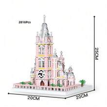 4244片建筑主题微型迷你积木套装，袋装3D立体拼装玩具，精致细节，还原原貌，包含粉色城堡、大本钟、纽约天际线，是建筑爱好者和收藏家的理想之选，可缓解压力，适合摆放在客厅和办公桌上，也是生日和节日纪念品的完美选择。 - 多色(袋裝) - 查看 8